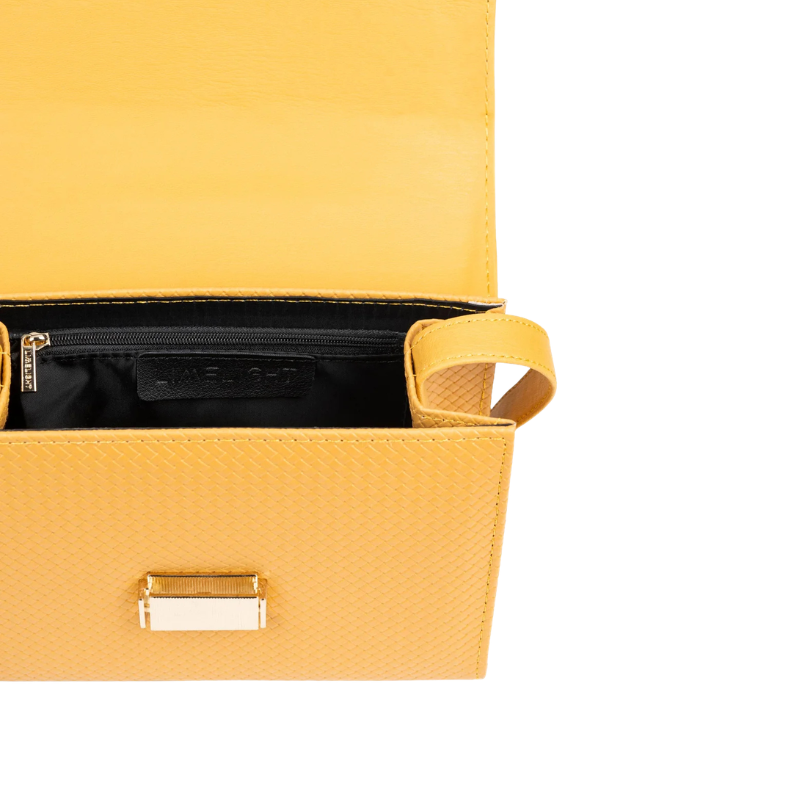 Textured Mustard Handbag