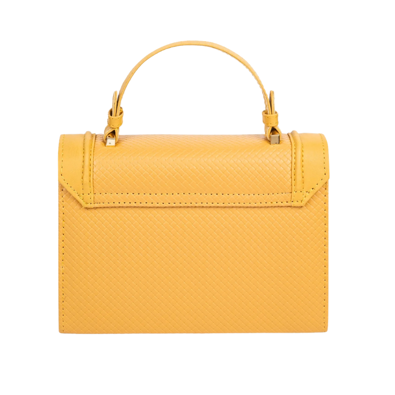 Textured Mustard Handbag