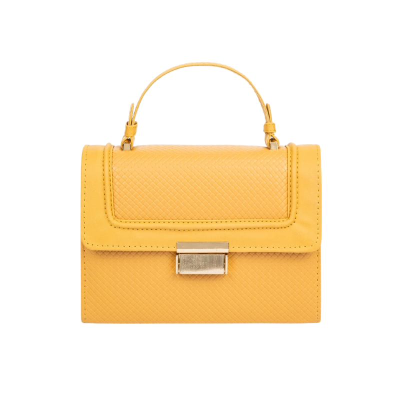 Textured Mustard Handbag