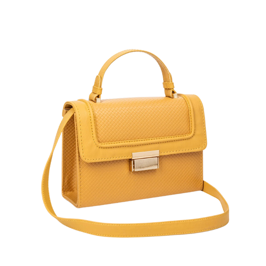 Textured Mustard Handbag